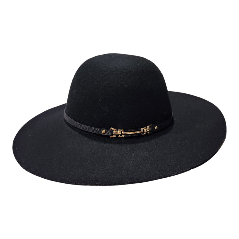 House of Harlow 1960 Black Floppy Wool Hat Women's One Size